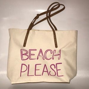 white / cream (beach please) tote bag